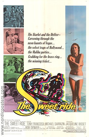 The Sweet Ride 1968 poster Anthony Franciosa Michael Sarrazin Jacqueline Bisset Harvey Hart Damer Motorcyklar