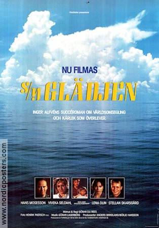 S-Y Glädjen 1989 poster Lena Olin Hans Mosesson Viveka Seldahl Stellan Skarsgård Göran du Rées