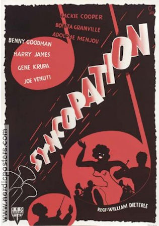 Syncopation 1942 poster Jackie Cooper Benny Goodman Jazz