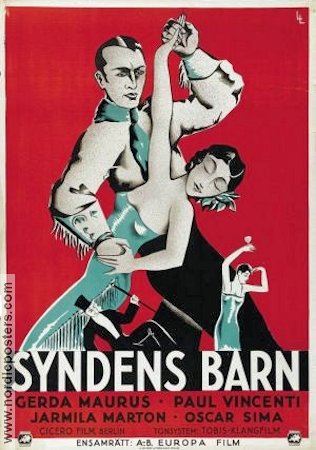 Syndens barn 1931 poster Gerda Maurus Paul Vincenti