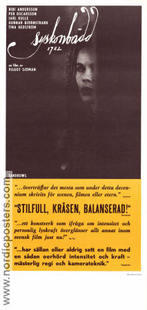 Syskonbädd 1782 1966 poster Bibi Andersson Jarl Kulle Per Oscarsson Vilgot Sjöman