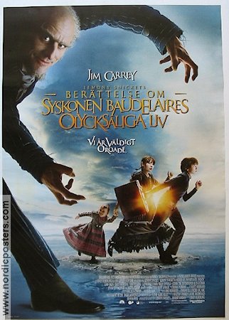 Syskonen Baudelaires olycksaliga liv 2004 poster Jim Carrey Meryl Streep Brad Silberling