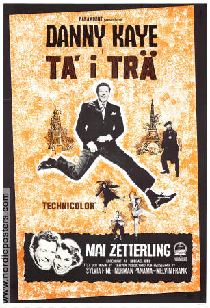 Ta i trä 1954 poster Danny Kaye Mai Zetterling Torin Thatcher Melvin Frank