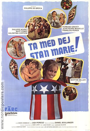 Ta med dej stan Marie 1970 poster Philippe Noiret Bert Convy Marthe Keller Philippe de Broca