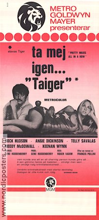 Ta mej igen Taiger 1971 poster Rock Hudson Angie Dickinson Roger Vadim