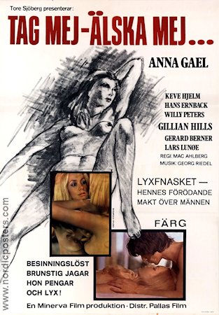 Tag mej älska mej 1970 poster Keve Hjelm Anna Gael Mac Ahlberg Text: Emile Zola