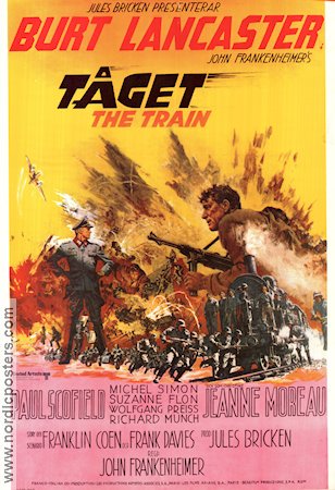 Tåget 1964 poster Burt Lancaster Jeanne Moreau Paul Scofield John Frankenheimer Tåg Krig Hitta mer: Nazi