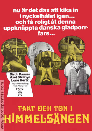 Takt och ton i himmelsängen 1972 poster Dirch Passer Axel Ströbye Poul Bundgaard Sven Methling Danmark