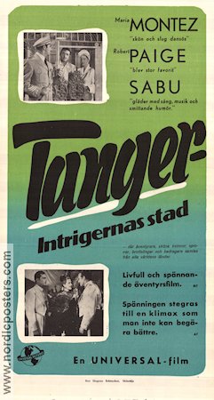 Tanger intrigernas stad 1946 poster Maria Montez Robert Paige Sabu George Waggner