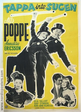 Tappa inte sugen 1947 poster Nils Poppe Annalisa Ericson Ulla Sallert Lars-Eric Kjellgren Dans