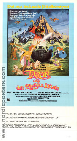 Taran och den magiska kitteln 1985 poster Ted Berman Text: Lloyd Alexander Animerat