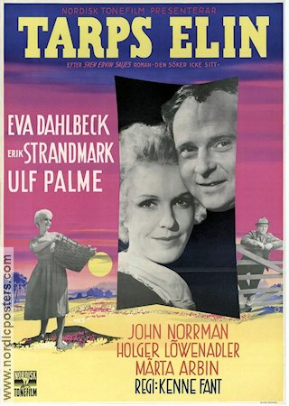 Tarps Elin 1956 poster Eva Dahlbeck Erik Strandmark Ulf Palme Kenne Fant Text: Sven Edvin Salje