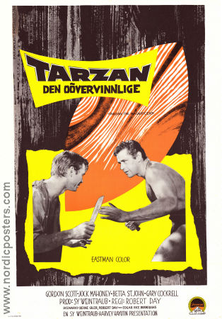 Tarzan den oövervinnerlige 1960 poster Gordon Scott Robert Day