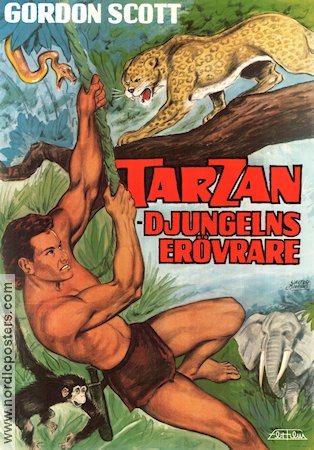 Tarzan djungelns erövrare 1960 poster Gordon Scott Charles Haas Hitta mer: Tarzan
