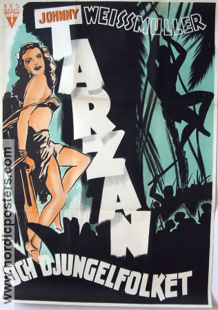 Tarzan och djungelfolket 1943 poster Johnny Weissmuller Hitta mer: Tarzan Äventyr matinée Hitta mer: Nazi