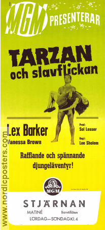 Tarzan och slavflickan 1950 poster Lex Barker Vanessa Brown Robert Alda Lee Sholem Hitta mer: Tarzan