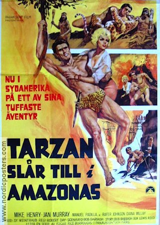 Tarzan slår till i Amazonas 1968 poster Mike Henry Hitta mer: Tarzan