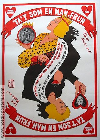 Ta´t som en man frun 1975 poster Tove Maes Alf Lassen Flemming Quist Möller Mette Knudsen Danmark