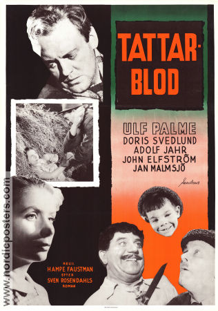 Tattarblod 1954 poster Ulf Palme Hampe Faustman