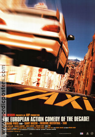 Taxi 1998 poster Samy Naceri Frédéric Diefenthal Marion Cotillard Gérard Pires Bilar och racing