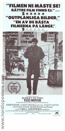 Taxi Driver 1976 poster Robert De Niro Jodie Foster Cybill Shepherd Harvey Keitel Martin Scorsese Kultfilmer