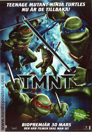 Teenage Mutant Ninja Turtles 2007 poster Patrick Stewart Mako Chris Evans Kevin Munroe Animerat