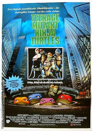 Teenage Mutant Ninja Turtles 1990 poster Judith Hoag Elias Koteas Josh Pais Steve Barron Kampsport Från serier
