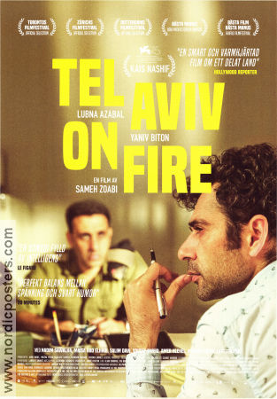 Tel Aviv On Fire 2018 poster Kais Nashif Lubna Azabal Yaniv Biton Sameh Zoabi Filmen från: Israel