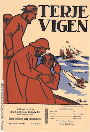 Terje Vigen 1917 poster Victor Sjöström Text: Henrik Ibsen