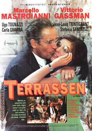 Terrassen 1980 poster Marcello Mastroianni Ettore Scola