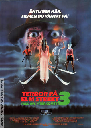 Terror på Elm Street 3 1987 poster Robert Englund Wes Craven