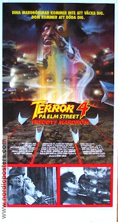 Terror på Elm Street 4 1988 poster Robert Englund Fred Krueger Renny Harlin Hitta mer: Elm Street