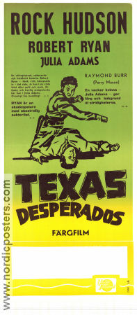 Texas desperados 1952 poster Robert Ryan Julie Adams Rock Hudson Budd Boetticher