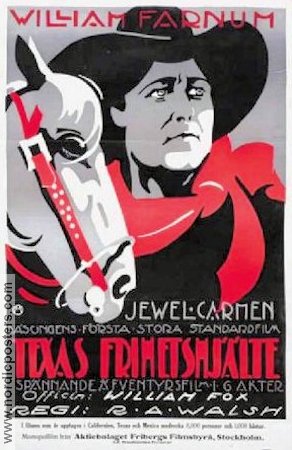 Texas frihetshjälte 1917 poster William Farnum Jewel Carmen