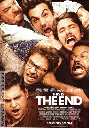This is the End 2013 poster James Franco Jonah Hill Seth Rogen Evan Goldberg