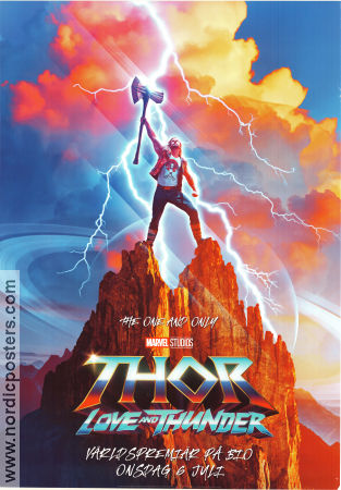 Thor: Love and Thunder 2022 poster Chris Hemsworth Natalie Portman Christian Bale Taika Waititi Filmbolag: Marvel
