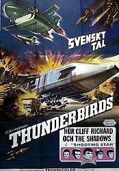 Thunderbirds 1967 poster Cliff Richard The Shadows Gerry Anderson Från TV Rymdskepp