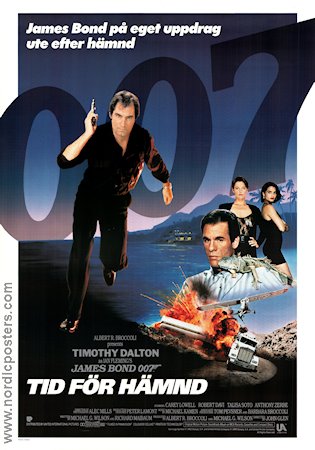 Tid för hämnd 1989 poster Timothy Dalton Robert Davi Carey Lowell John Glen Berg