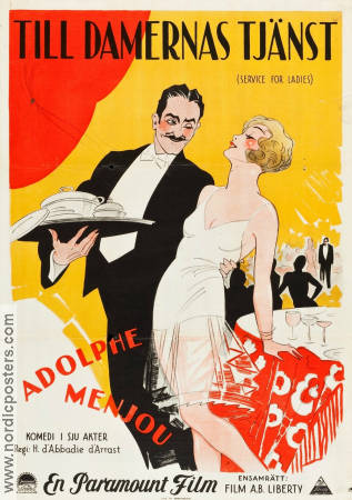 Till damernas tjänst 1927 poster Adolphe Menjou Kathryn Carver Harry d´Abbadie