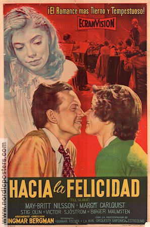 Till glädje 1950 poster Stig Olin Maj-Britt Nilsson Ingmar Bergman Affischen från: Argentina