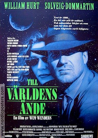 Till världens ände 1991 poster William Hurt Solveig Dommartin Wim Wenders