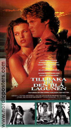 Tillbaka till den blå lagunen 1991 poster Milla Jovovich Brian Krause William A Graham Romantik Strand