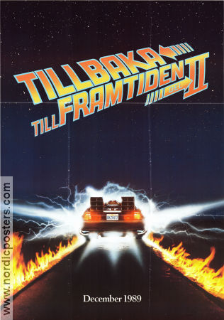 Tillbaka till framtiden 2 1989 poster Michael J Fox Christopher Lloyd Lea Thompson Robert Zemeckis Bilar och racing