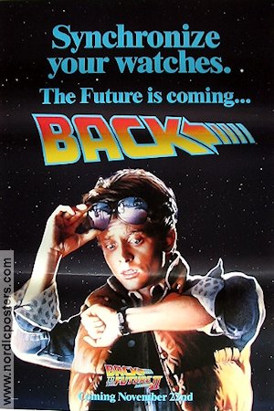 Tillbaka till framtiden 2 1989 poster Michael J Fox Robert Zemeckis Klockor