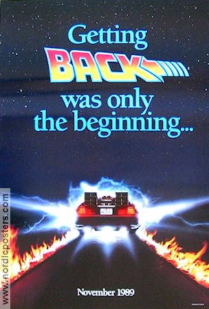 Tillbaka till framtiden 2 1989 poster Michael J Fox Christopher Lloyd Lea Thompson Robert Zemeckis Bilar och racing