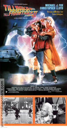 Tillbaka till framtiden 2 1989 poster Michael J Fox Christopher Lloyd Lea Thompson Robert Zemeckis Bilar och racing