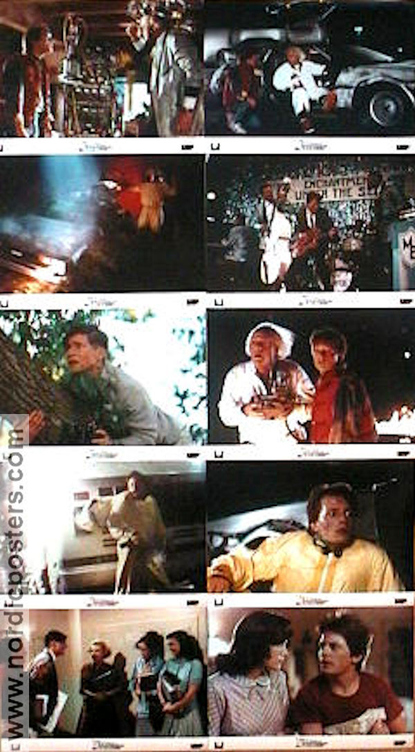 Tillbaka till framtiden 1985 lobbykort Michael J Fox Christopher Lloyd Robert Zemeckis