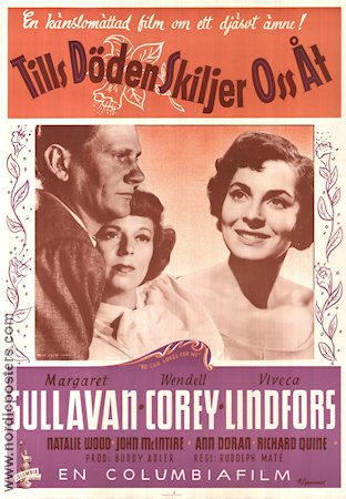 Tills döden skiljer oss åt 1950 poster Viveca Lindfors Margaret Sullivan Wendell Corey Rudolph Maté