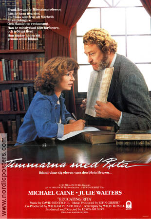 Timmarna med Rita 1983 poster Michael Caine Julie Walters Michael Williams Lewis Gilbert Skola