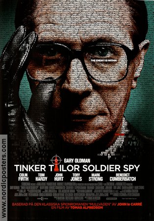 Tinker Taylor Soldier Spy 2011 poster Gary Oldman Colin Firth Tomas Alfredson Text: John Le Carré Agenter Glasögon